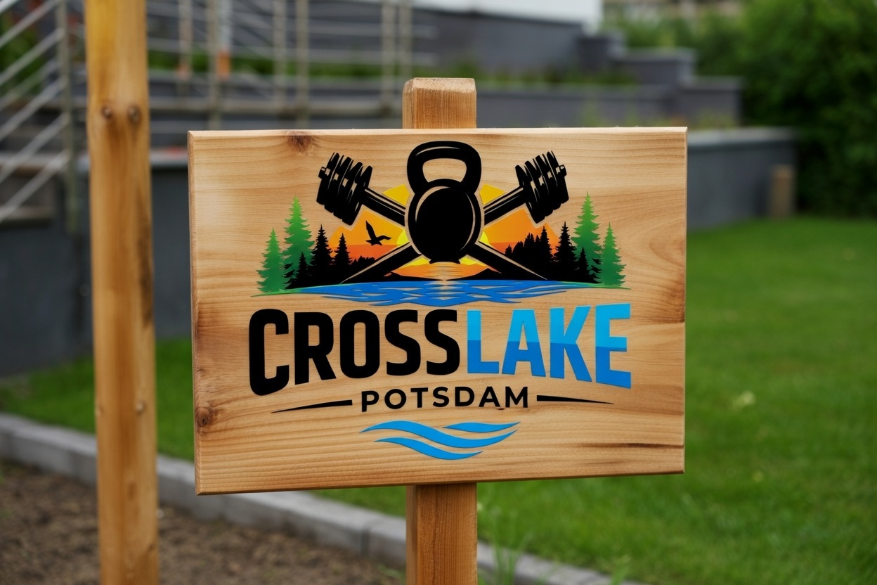 Eingang mit Crosslake-Schild